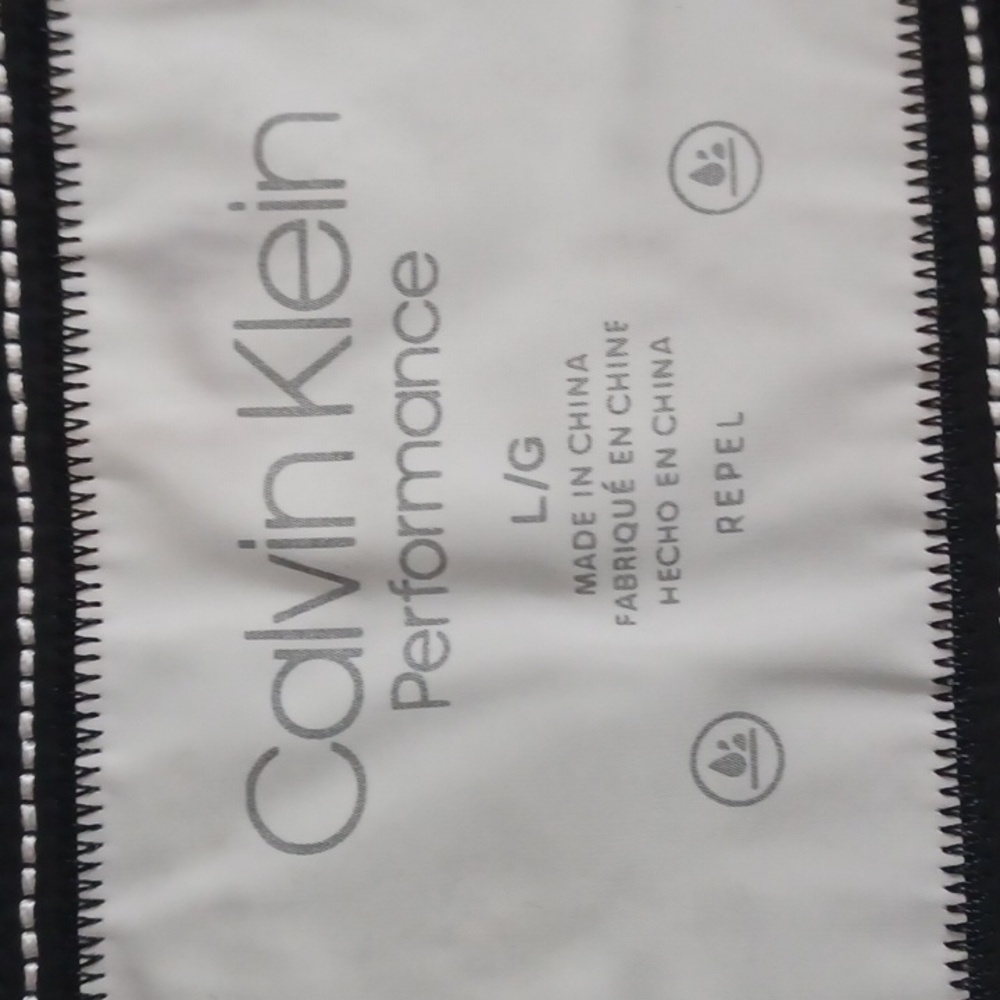 CALVIN KLEIN PERFORMANCE "Repel" raincoat. Rain Jacket Hoodie Windbreaker Large - Picture 15 of 15